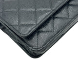 シャネル CHANEL マトラッセチェーンウォレット AP0250 ブラック ゴールド金具 キャビアスキン レディース ショルダーバッグ