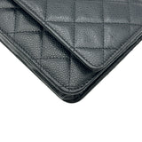 シャネル CHANEL マトラッセチェーンウォレット AP0250 ブラック ゴールド金具 キャビアスキン レディース ショルダーバッグ