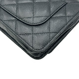 シャネル CHANEL マトラッセチェーンウォレット AP0250 ブラック ゴールド金具 キャビアスキン レディース ショルダーバッグ
