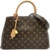 ルイ・ヴィトン LOUIS VUITTON モンテーニュMM M41056 ブラウン モノグラムキャンバス レディース ショルダーバッグ