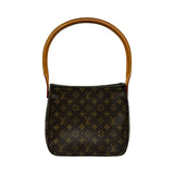 ルイ・ヴィトン LOUIS VUITTON ルーピングMM M51146 ブラウン モノグラムキャンバス レディース ショルダーバッグ