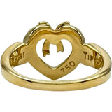 ティファニー TIFFANY＆CO ハートリボンリング ゴールド 750 ジュエリー