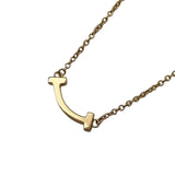 ティファニー TIFFANY＆CO Tスマイルネックレスミニ ゴールド Au750 ジュエリー