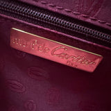 カルティエ Cartier マストライン ハンドバッグ ボルドー レザー レディース ハンドバッグ