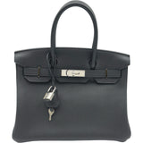 エルメス HERMES バーキン30 B刻印 ブラック シルバー金具 トゴ レディース ハンドバッグ