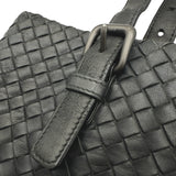 ボッテガ・ヴェネタ BOTTEGA VENETA イントレチャート トートバッグ ブラック レザー ユニセックス