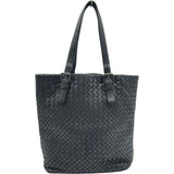 ボッテガ・ヴェネタ BOTTEGA VENETA イントレチャート トートバッグ ブラック レザー ユニセックス