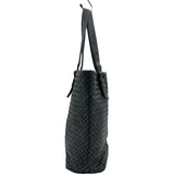 ボッテガ・ヴェネタ BOTTEGA VENETA イントレチャート トートバッグ ブラック レザー ユニセックス