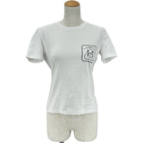 エルメス HERMES カノエ シェーヌダンクルプリント半袖Tシャツ 3E4625DL ホワイト コットン レディース 半袖Ｔシャツ