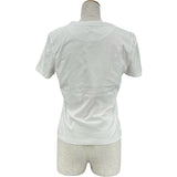 エルメス HERMES カノエ シェーヌダンクルプリント半袖Tシャツ 3E4625DL ホワイト コットン レディース 半袖Ｔシャツ