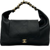 シャネル CHANEL マトラッセ マキシ ホーボーバッグ AS5834 ブラック ゴールド金具 カーフスキン レディース ショルダーバッグ