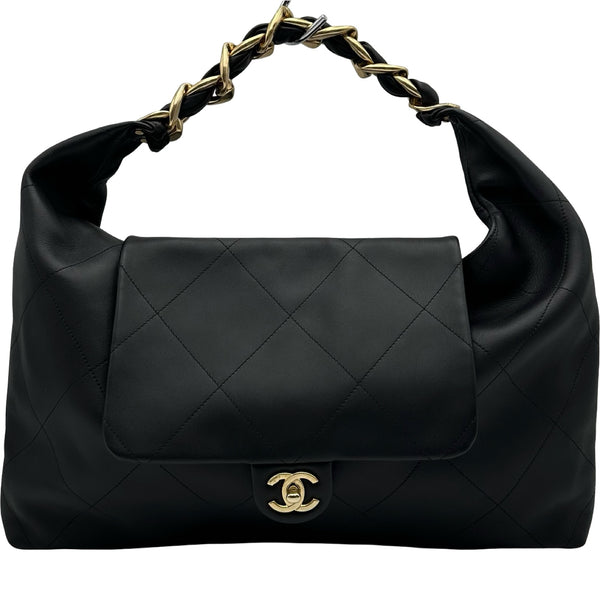 シャネル CHANEL マトラッセ マキシ ホーボーバッグ AS5834 ブラック
