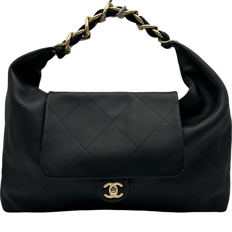 シャネル CHANEL マトラッセ マキシ ホーボーバッグ AS5834 ブラック