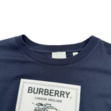 バーバリー BURBERRY ラベルプリント半袖Tシャツ 8068801 ネイビー コットン メンズ 半袖Ｔシャツ