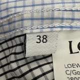 ロエベ LOEWE アシンメトリーパッチワーク長袖シャツ H526337X92 グレー コットン メンズ 長袖シャツ