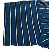 クリスチャン・ディオール Christian Dior フロントロゴボーダー半袖Tシャツ 493J671B0938 ブルー コットン メンズ 半袖Ｔシャツ