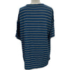 クリスチャン・ディオール Christian Dior フロントロゴボーダー半袖Tシャツ 493J671B0938 ブルー コットン メンズ 半袖Ｔシャツ