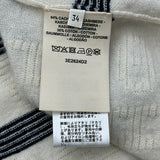 エルメス HERMES シェーヌダンクルストライプカシミヤニットセーター 3E2624D2 アイボリー カシミヤ レディース ニット