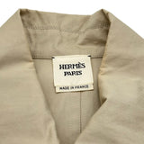 エルメス HERMES セリエボタントレンチコート ベージュ コットン レディース トレンチコート