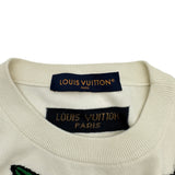 ルイ・ヴィトン LOUIS VUITTON モノグラムコミックスインターシャ半袖ニットシャツ HON97W ホワイト コットン メンズ 半袖シャツ