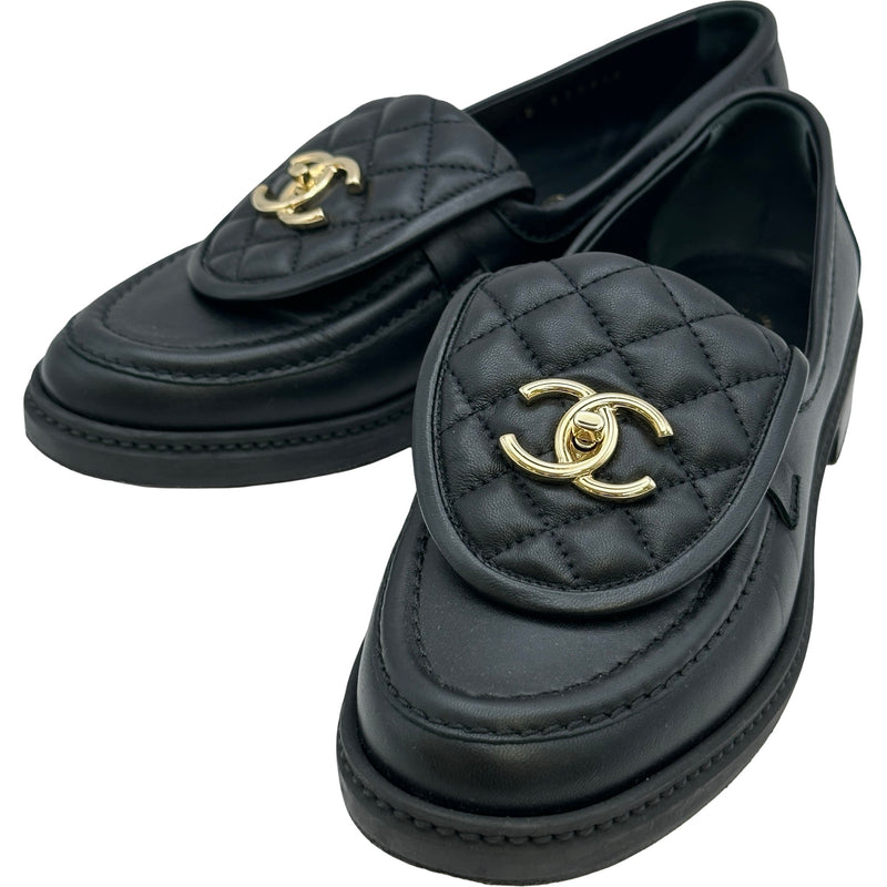 シャネル CHANEL マトラッセ ココターンロック ローファー G36646