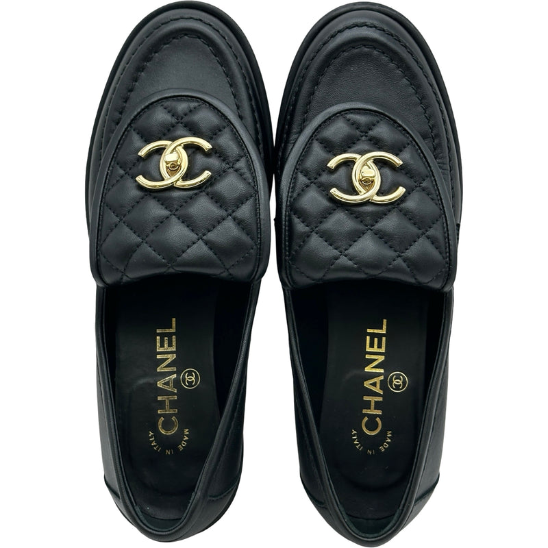 シャネル CHANEL マトラッセ ココターンロック ローファー G36646