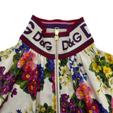 ドルチェ＆ガッバーナ Dolce & Gabbana フローラルシルクジップアップワンピース F6B1CT パープル シルク レディース ワンピース