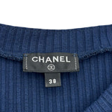 シャネル CHANEL ココマーク イカリボタン 半袖カットソー P59079 ネイビー ネイビー レディース カットソー