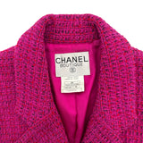 シャネル CHANEL ココマークボタンツイードジャケット P05312 ピンク ツイード レディース テーラードジャケット