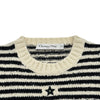 クリスチャン・ディオール Christian Dior ロゴボーダーカシミヤ半袖ニットトップス 354S19AM154 アイボリー コットン レディース ニット