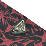 プラダ PRADA トライアングルロゴ花柄ナイロンジャケット 29Z597 レッド ナイロン レディース ナイロンジャケット