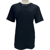 PATOU ロゴ刺繍半袖Tシャツ JE125 ブラック コットン レディース 半袖Ｔシャツ