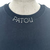 PATOU ロゴ刺繍半袖Tシャツ JE125 ブラック コットン レディース 半袖Ｔシャツ