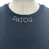 PATOU ロゴ刺繍半袖Tシャツ JE125 ブラック コットン レディース 半袖Ｔシャツ