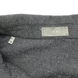 クリスチャン・ディオール Christian Dior ロゴ刺繍ジップアップブルゾン 583C552A1000 グレー ウール メンズ ブルゾン