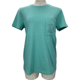 マックスマーラ Max Mara 刺繍ポケット半袖Tシャツ 19410112 ブルー コットン レディース 半袖Ｔシャツ