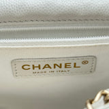 シャネル CHANEL ココマークバックパック AS3290 ホワイト ゴール金具 キャビアスキン レディース リュック・デイパック
