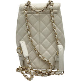 シャネル CHANEL ココマークバックパック AS3290 ホワイト ゴール金具 キャビアスキン レディース リュック・デイパック