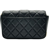 シャネル CHANEL チェーンポシェット ブラック ゴールド金具 ラムスキン レディース ショルダーバッグ
