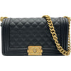 シャネル CHANEL ボーイシャネル25 A67086 ブラック ゴールド金具 キャビアスキン レディース ショルダーバッグ