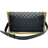 シャネル CHANEL ボーイシャネル25 A67086 ブラック ゴールド金具 キャビアスキン レディース ショルダーバッグ