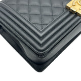 シャネル CHANEL ボーイシャネル25 A67086 ブラック ゴールド金具 キャビアスキン レディース ショルダーバッグ