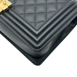 シャネル CHANEL ボーイシャネル25 A67086 ブラック ゴールド金具 キャビアスキン レディース ショルダーバッグ