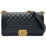 シャネル CHANEL ボーイシャネル 25 A67086 ブラック ゴールド金具 キャビアスキン レディース ショルダーバッグ