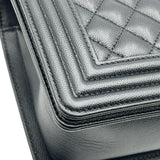 シャネル CHANEL ボーイシャネル 25 A67086 ブラック ゴールド金具 キャビアスキン レディース ショルダーバッグ