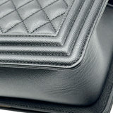 シャネル CHANEL ボーイシャネル 25 A67086 ブラック ゴールド金具 キャビアスキン レディース ショルダーバッグ
