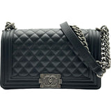 シャネル CHANEL ボーイシャネル25 A67086 ブラック シルバー金具 キャビアスキン レディース ショルダーバッグ