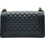 シャネル CHANEL ボーイシャネル25 A67086 ブラック シルバー金具 キャビアスキン レディース ショルダーバッグ
