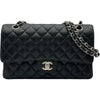 シャネル CHANEL マトラッセ25 A01112 24番台 ブラック/シルバー金具 キャビアスキン レディース ショルダーバッグ