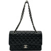 シャネル CHANEL マトラッセ25 A01112 24番台 ブラック/シルバー金具 キャビアスキン レディース ショルダーバッグ